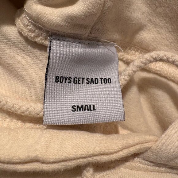 Boys Get Sad Too Koi Hoody in Vanilla - Picture 9 of 10